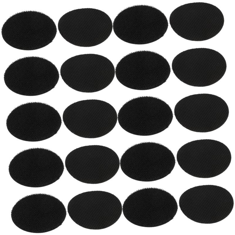 PartyKindom 20 Paar Auto bodenmatte Auto Innenraum zubehör doppelseitiges Klebeband autozubehör Teppich Klebeband teppiche Auto Aufkleber Klettband Ineinandergreifende Streifen Nylon Black von PartyKindom