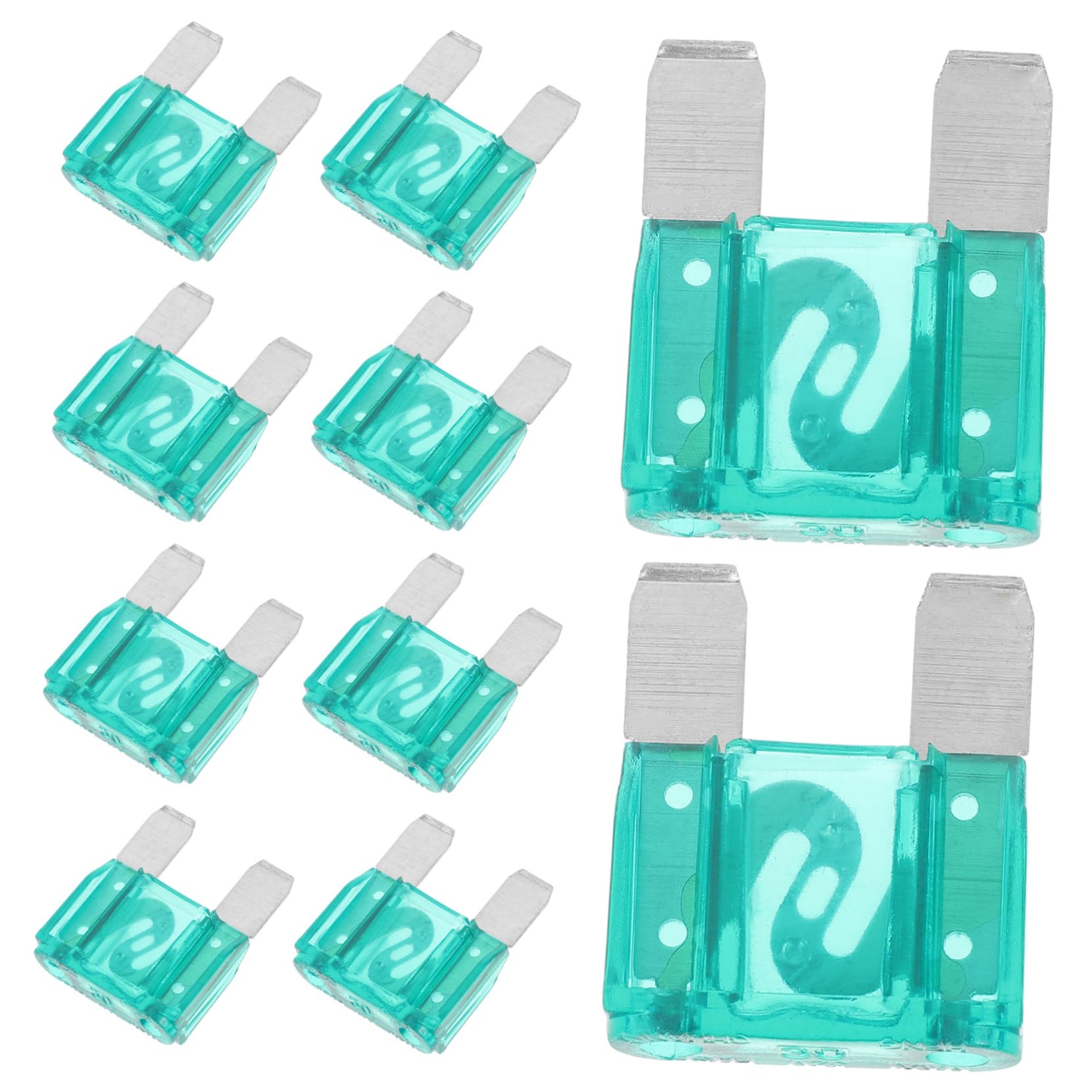 PartyKindom 20St Auto Sicherung Auto-Sicherungs-Kit Sicherung auto Mikro-Kit Zubehör fuse holder fuse box flachsicherungen kfz LKW-Sicherungssatz Sicherung für Automobil Plastik Light Green von PartyKindom