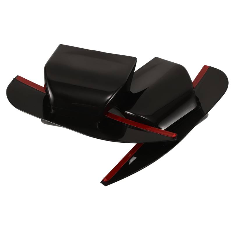 PartyKindom 2st Regenfeste Stirnbedeckung Seitenverkleidungen Winglet Motor Windet Flügel Motorradwindflügel Reparatur Des Motor-winglets Aerodynamisches Winglet Frontspoiler Black Plastik von PartyKindom