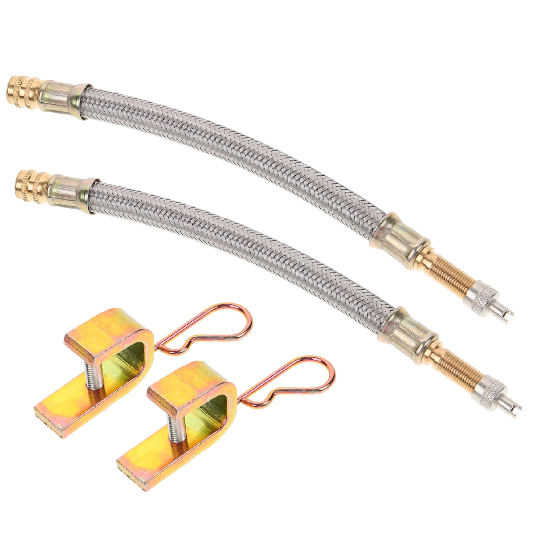 PartyKindom 2st Ventilverlängerungsrohr Stecker Schlauchleitung Ventilkappen Adapter Auto Torfig Reifen Extender Abzieher Schrader-ventilverlängerung Messgerät Geflochtenes Rohr Aus Edelstahl von PartyKindom