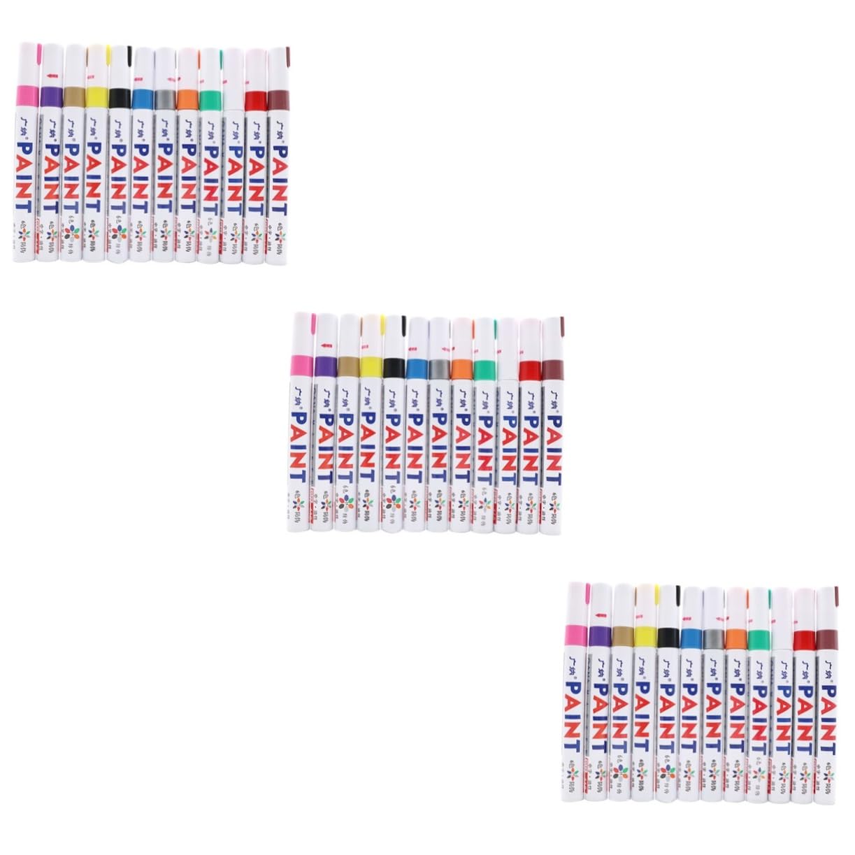 PartyKindom 36 STK Auto Markierstift reifenlackierstift Lackstift Auto Autolack Reparaturstift Set Reifenlackstift Set Reparaturstift für Autokratzer Kfz-Ausbesserungslack von PartyKindom