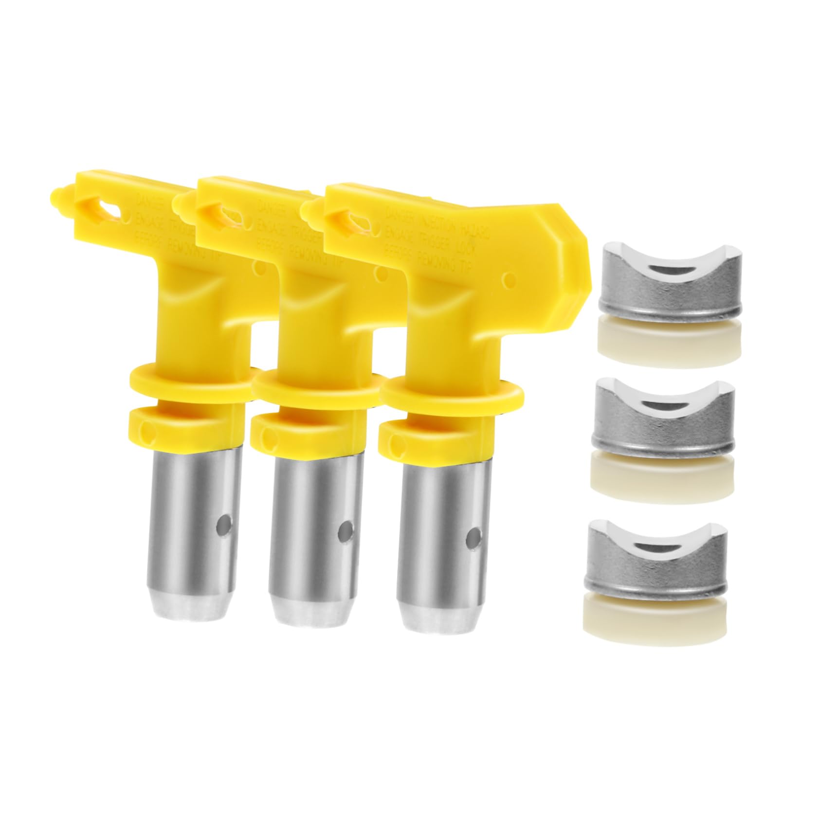 PartyKindom 3St Düse Nozzle jetnozzele sprühschirm sprühlanze Airless-Spritzpistole sprühspachtel sprühvernebler sprüher Reversible Sprühspitzen Airless-Sprühspitze Sprühzubehör Plastik Yellow von PartyKindom