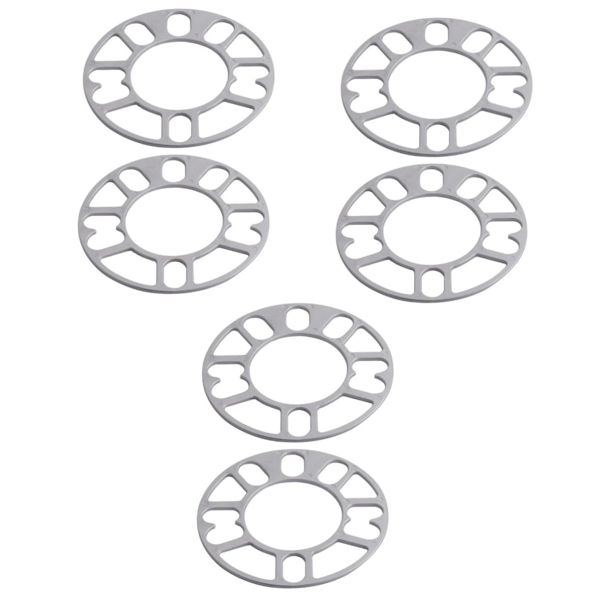 PartyKindom 6 STK Distanzscheibe Automobilräder Distanzstück Für Die Radnabe Eines Autos LKW-räder Autozubehör Radnaben-distanzstück Räder Für Auto LKW-spurverbreiterung Aluminiumlegierung von PartyKindom