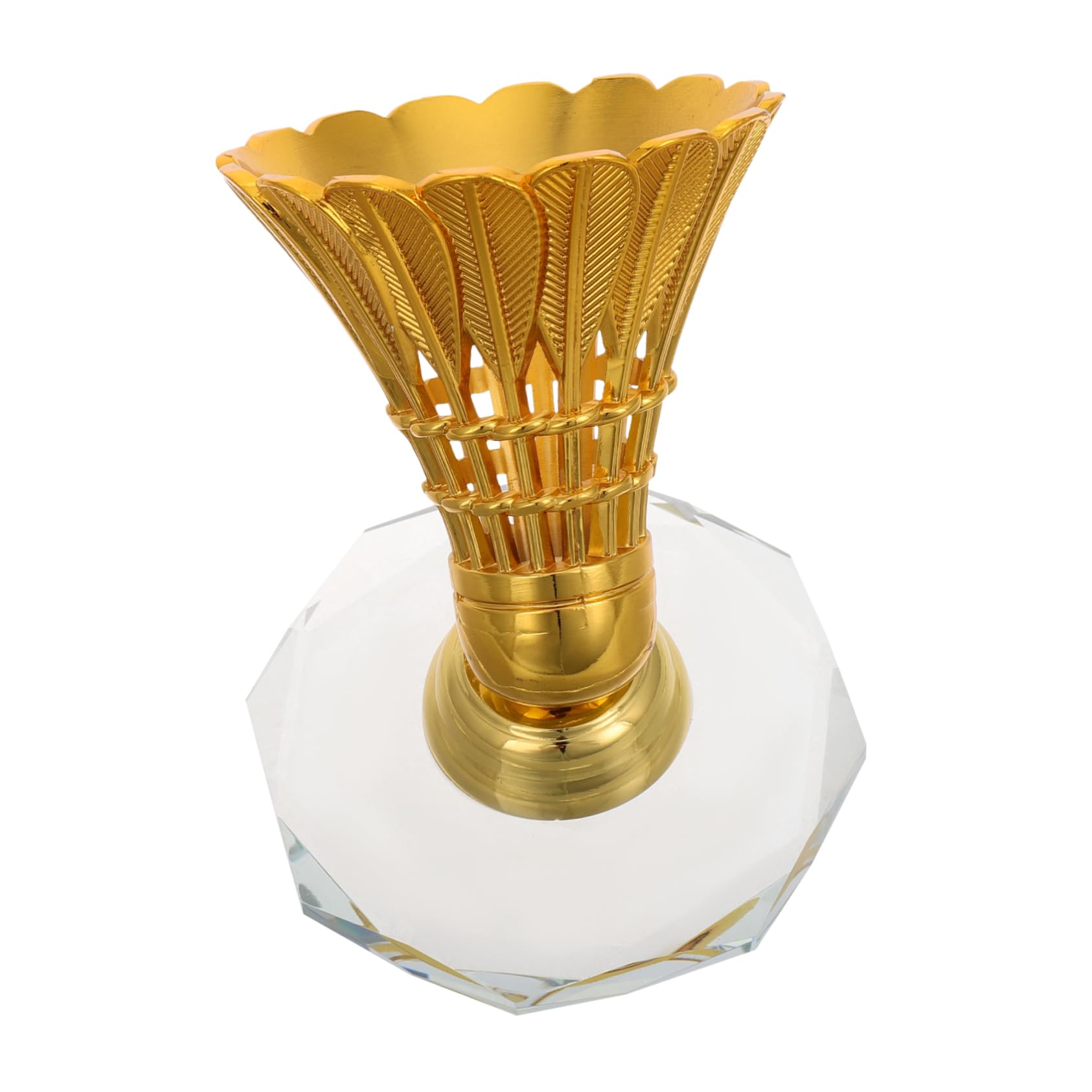 PartyKindom Badminton Ornamente Autodekoration Badminton Federbälle Federball Skulptur Auto Armaturenbrett Ornament Miniatur Badminton Statue Badminton Trophäen Skulptur Goldene von PartyKindom