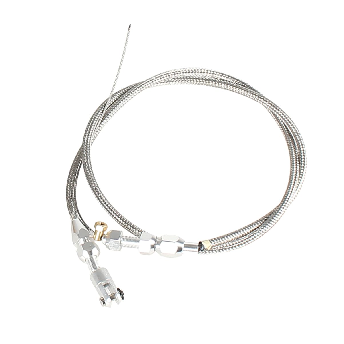 PartyKindom Drossel Kabel Zugkabel Autoersatzkabelteile Fahrzeug Gaszug Throttle Cable kit Vehicle Throttle Cable Werkzeug Motor gaszug ersatzteile Gaszug Zubehör Aluminiumlegierung Silver von PartyKindom