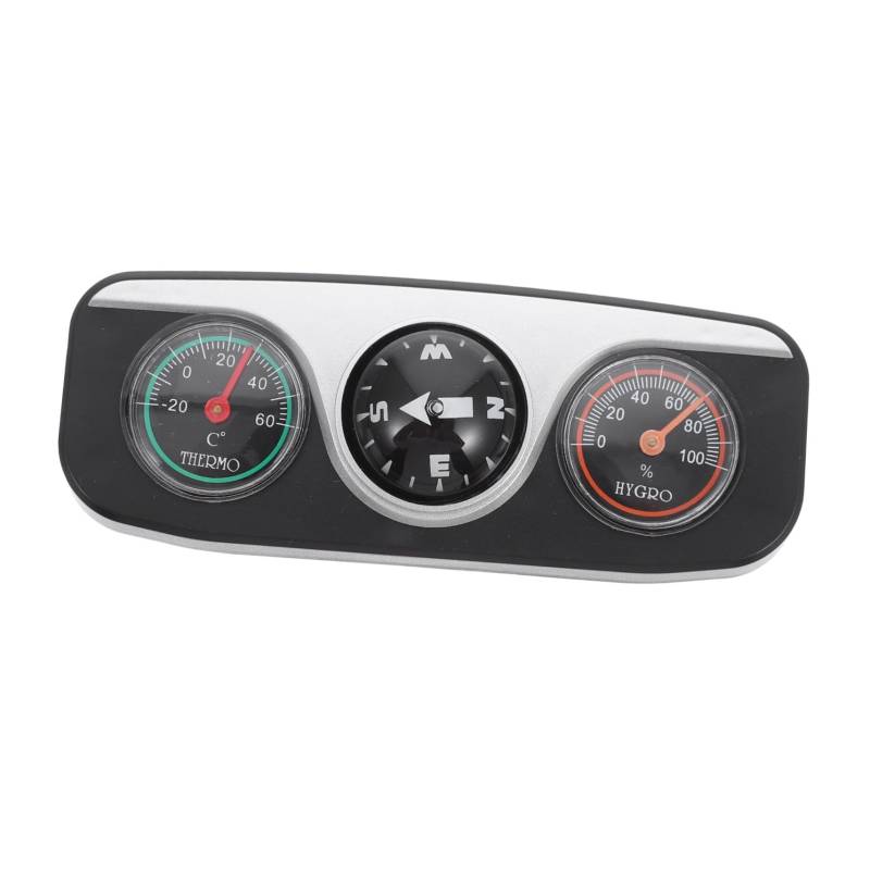 PartyKindom Kompass Kugel Thermometer Navigation Höhenmesser Hygrometer Kompass Tachometer Auto-dashcam Wandthermometer Dashcams Für Dekoration Für Fahrzeugthermometer Autokompass Abs Black von PartyKindom