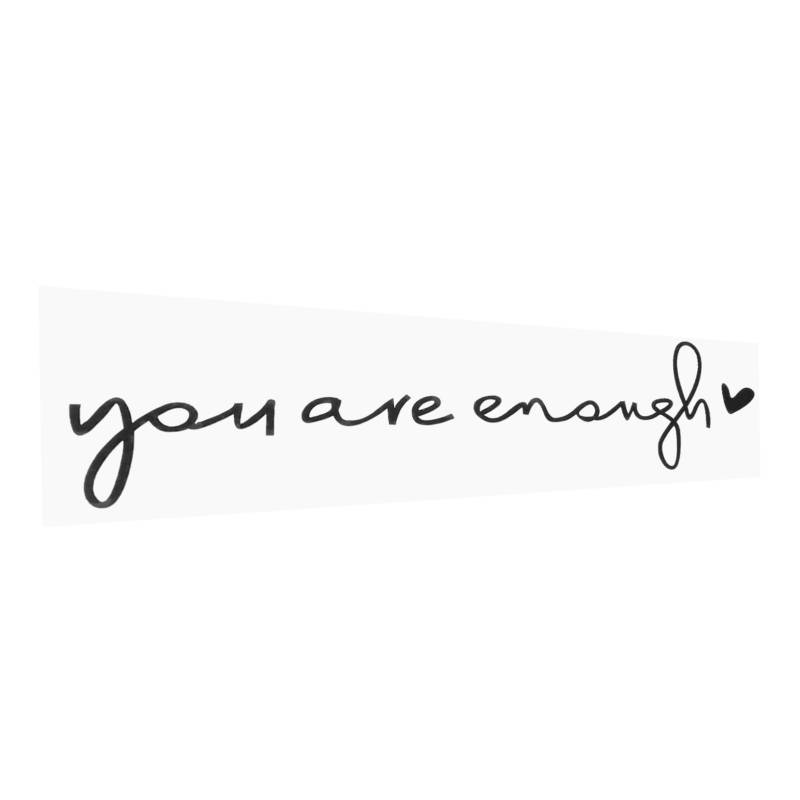 PartyKindom Motivierender Spiegelaufkleber „You Are Enough“ Für Rückspiegel Zubehör Reflektierende Aufkleber Zum Aufkleben Auf Das Auto Rückspiegel Aufkleber Zubehör Für Frauen von PartyKindom