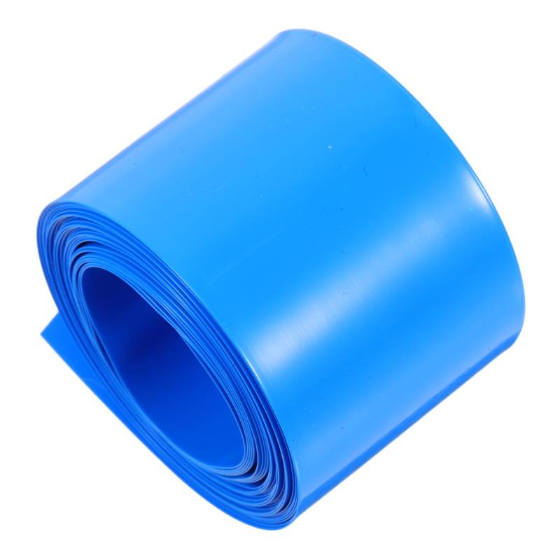 PartyKindom Schrumpffolie Für Batterien Batterie-sicherheitsfolie Industrielle Batterieschläuche Blaue Schrumpffolie Batterie-schrumpfschlauch Batterieschutzschlauch Schrumpfhülle Pvc Blue von PartyKindom