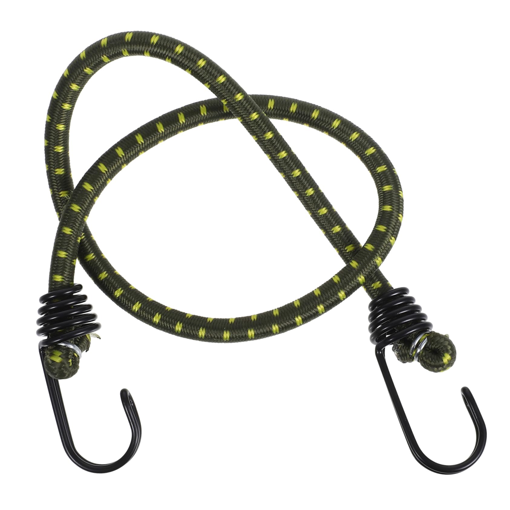 PartyKindom Zeltseil mehrzweckseil Bungee-Seil mit Haken Bungee-Cord-Riemen Bungee-Seile strapazierfähig im Freien Gepäckgurte Bungees mit Haken Bungee-Seile mit Haken Kunststoff Olive Green von PartyKindom