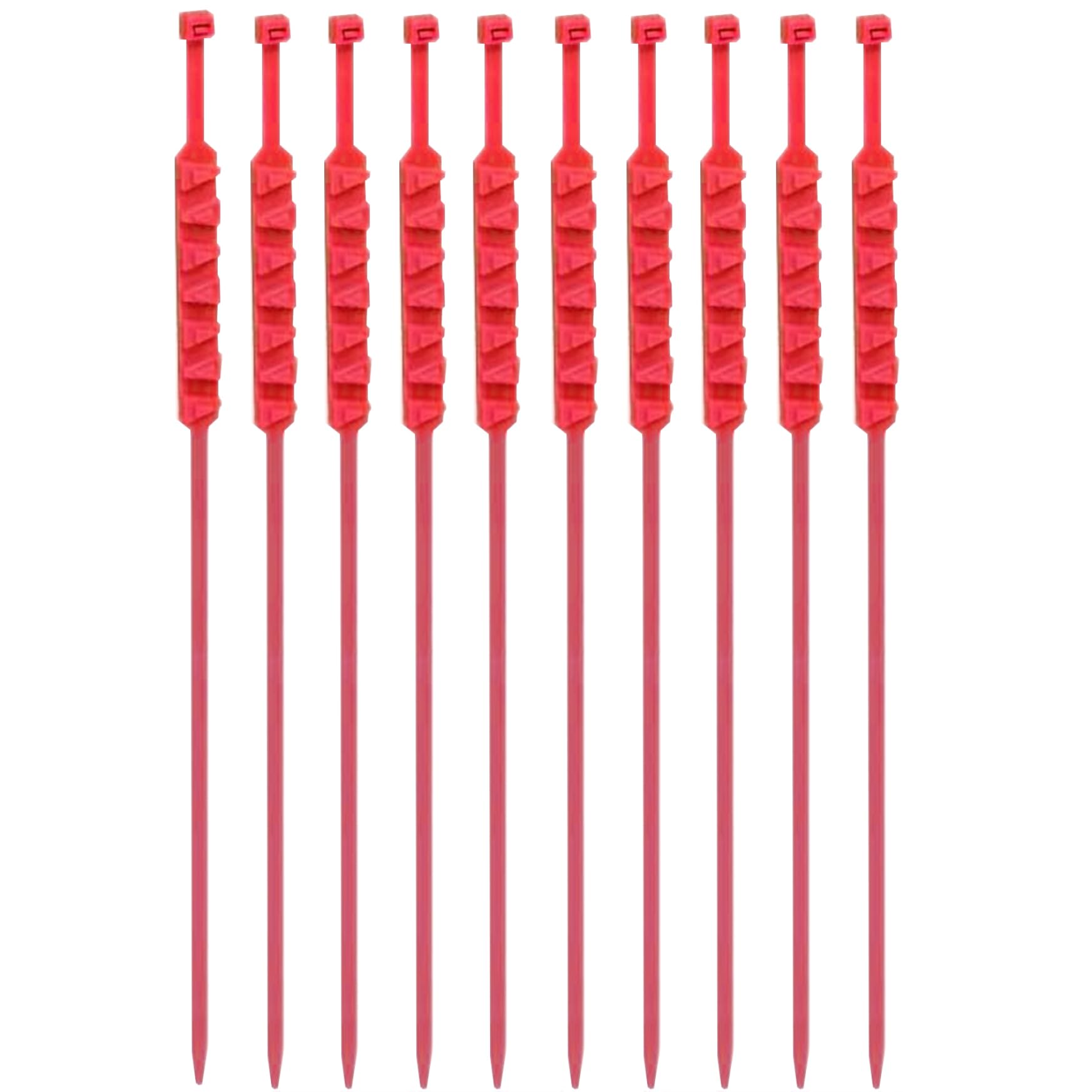 Schneeketten für E-Bike-Motorrad, 10 pcs Nicht-rutschfeste Reifenketten Universal Radketten für Schnee Nylon-Eis brechen mehrschichtige Zähne Winter-Schneereifenketten, rote Ski-Skid-Platten von Pastoralist