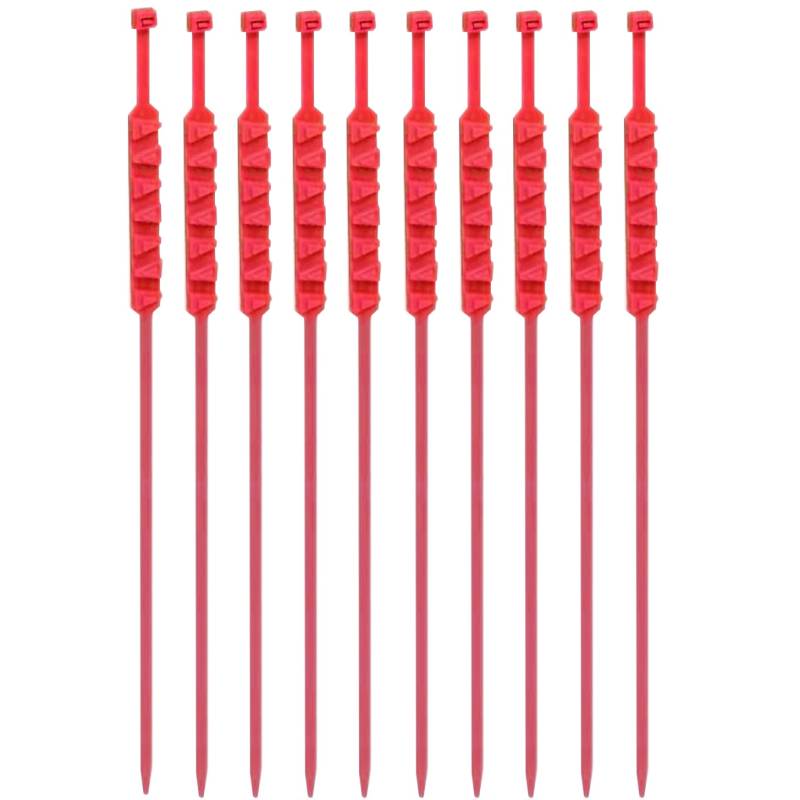 Schneeketten für E-Bike-Motorrad, 10 pcs Nicht-rutschfeste Reifenketten Universal Radketten für Schnee Nylon-Eis brechen mehrschichtige Zähne Winter-Schneereifenketten, rote Ski-Skid-Platten von Pastoralist