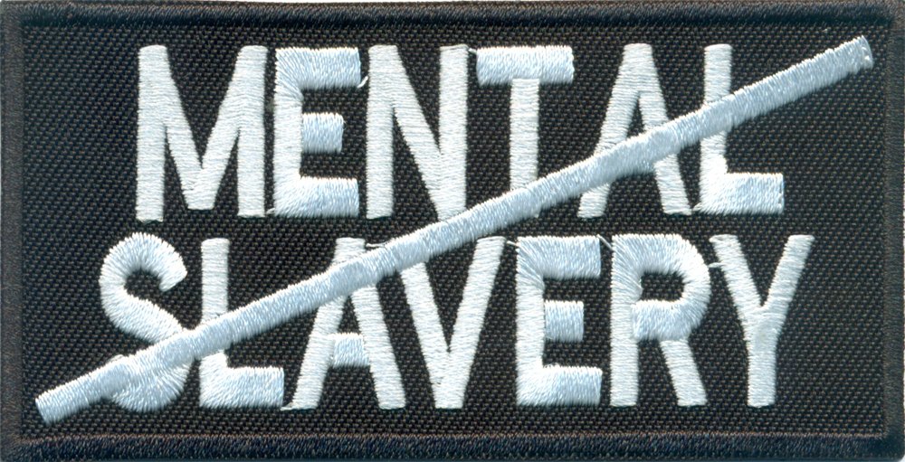 Anti MENTAL Slavery, Punk Anarchy Heavy Metal Biker Rocker Aufnäher Patch Abzeichen von Patch