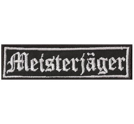 Biker Patch Jäger Aufnäher MEISTERJÄGER Abzeichen für Kutten Aufbügler Förster von Patch