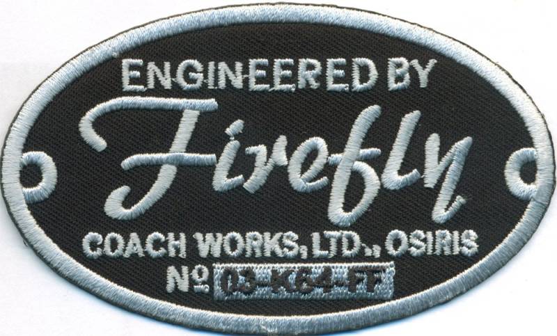 Engineered by FIREFLY Vehicle Versa Serenity Biker Car tuning Aufnäher Abzeichen Patch von Patch