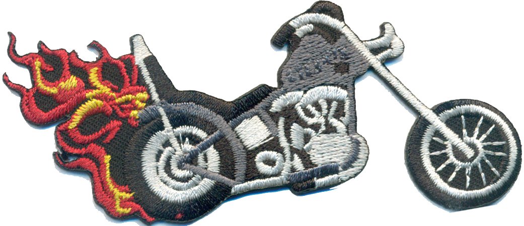 Motorrad Brennendes Motorcycle Racing Biker Aufnäher Patch Abzeichen von Individual Software