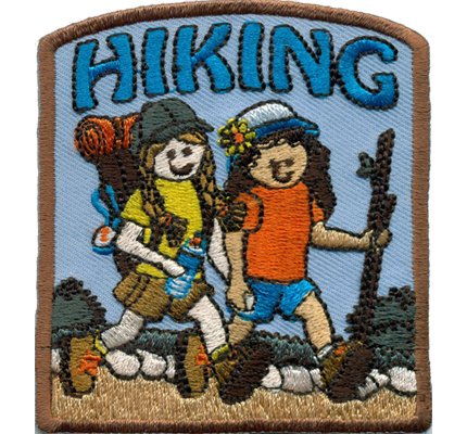 Patch Hiking Kinder Wandertag Outdoor Spiele Bergführer Abzeichen Applikation Aufnäher von Patch