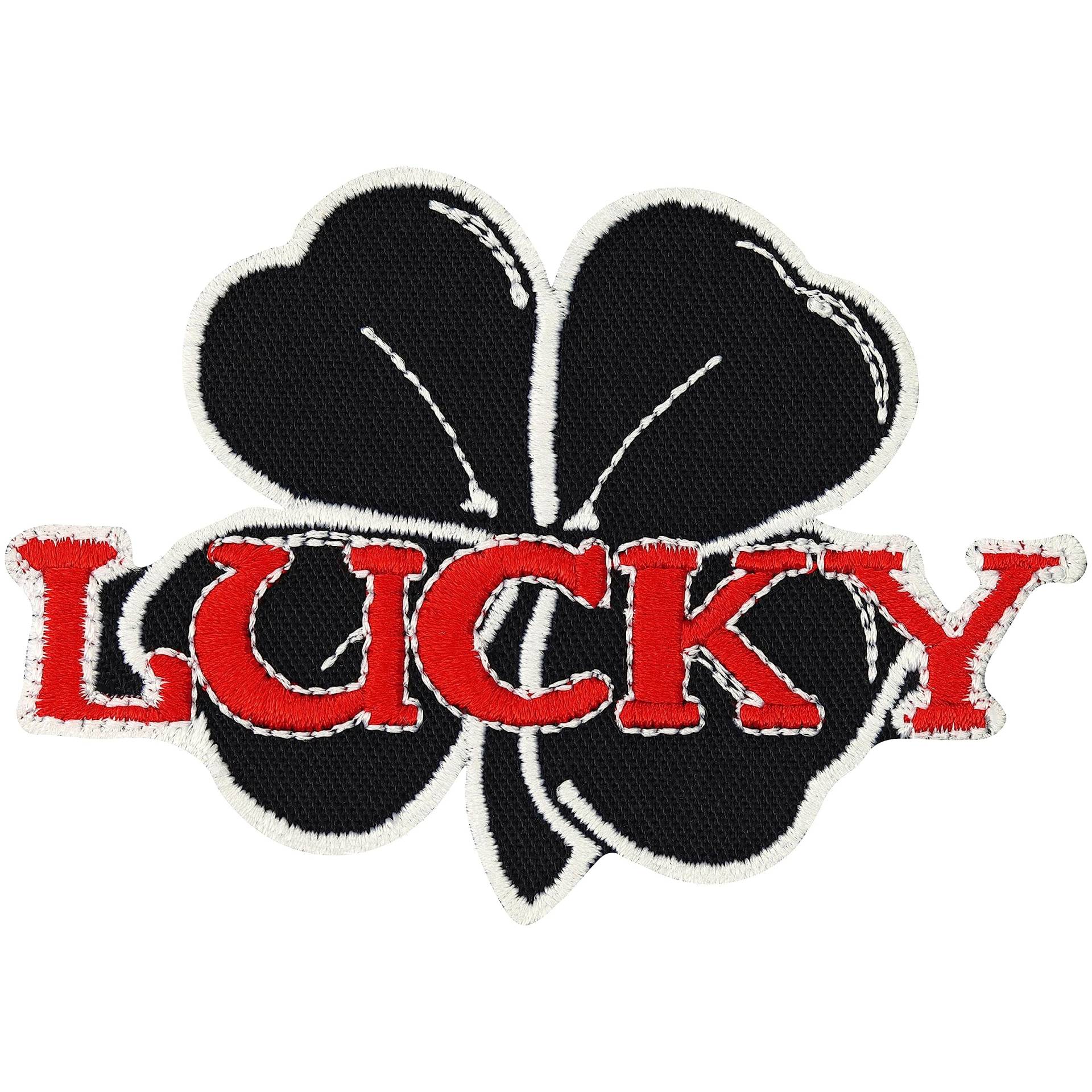 Lucky Kleeblatt Glücksbringer Biker Rockabilly Motorrad Jacke Aufnäher Patch von Individual Software