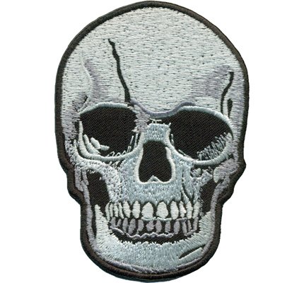 Patch Totenkopf Skullhead Totenkopf Biker Death Metal Aufnäher Aufbügler von Patch