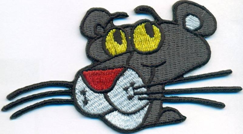 Pink Panther rosaroter Panther Comic Kopf Punk Rockabilly Aufnäher Patch Aufbügler von Patch