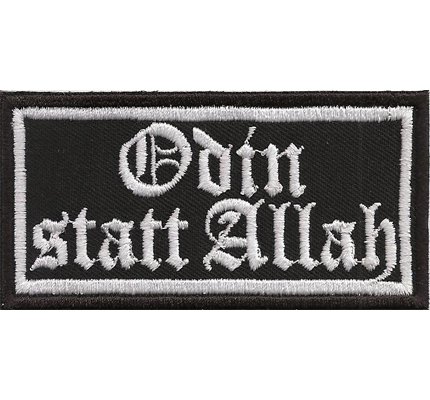 Odin statt Allah, Thors Hammer Krieger Biker Rocker Heavy Metal Aufnäher Patch von PATCH KING