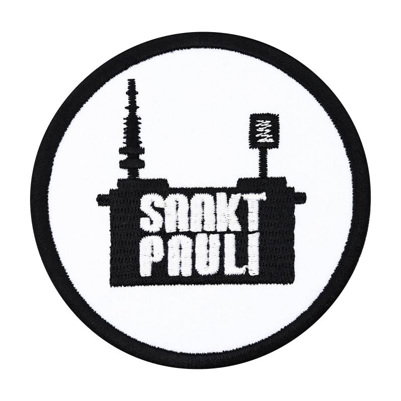 Sankt Pauli Aufnäher FC St Pauli Patch mit Stickerei zum aufnähen, Ulras Fußball Fanclub Abzeichen Sport Applikation für Trikot/Jacke/Rucksack/Kutte, 80x80mm von PATCH KING