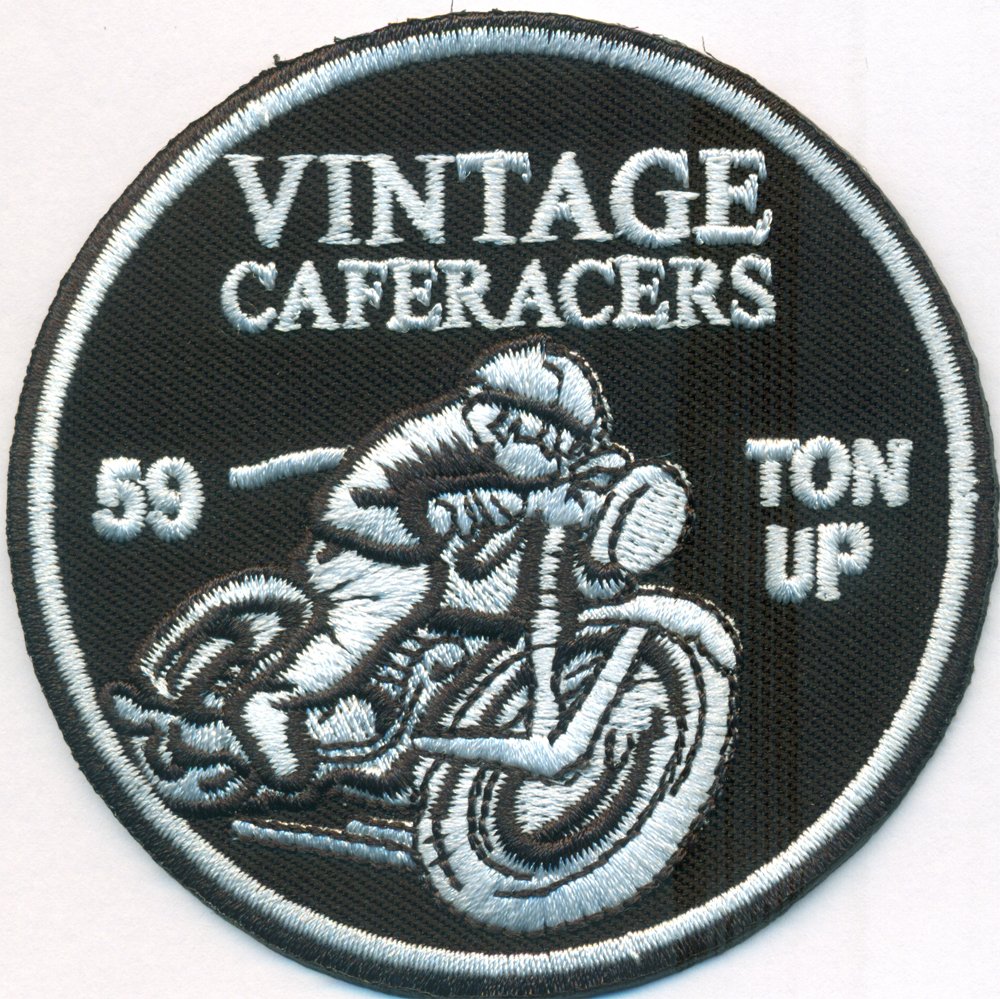 Patch Vintage CAFERACERS 59 Ton Up Classic Biker Motorcycle Aufnäher Abzeichen von Individual Software