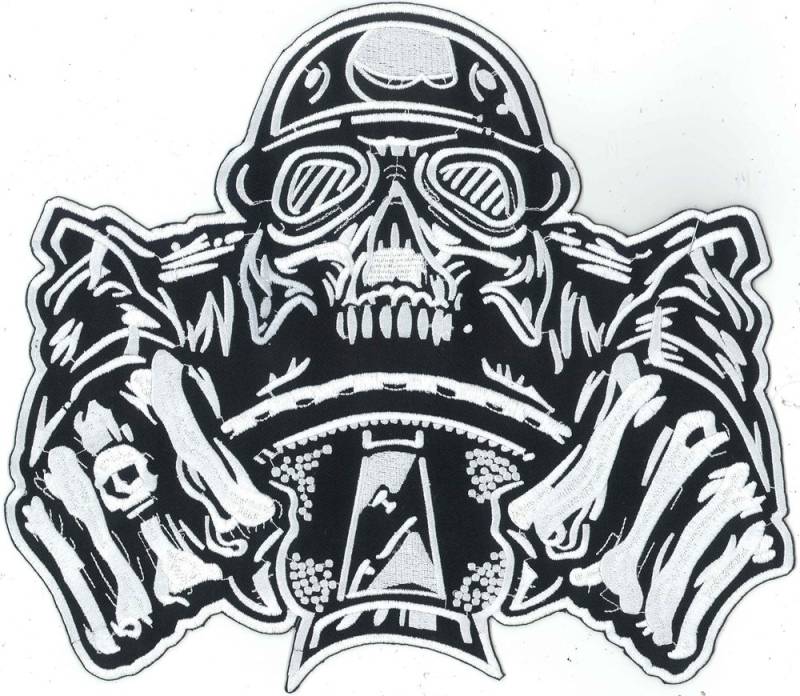 XXL Motorrider Motorcycle Racer Totenkopf Motorradfahrer Reaper Biker BACKPATCH Aufnäher von Patch