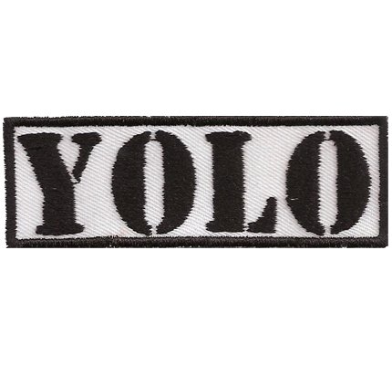 YOLO, You Only Live Once, Biker Rocker Heavy Metal Emo Punk Aufnäher Patch von Patch