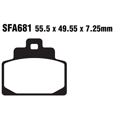 Bremsbelag hinten EBC SFA681 kompatibel mit Vespa GTS 250 ie ABS Bj. 2006-2009 von PAUGHCO