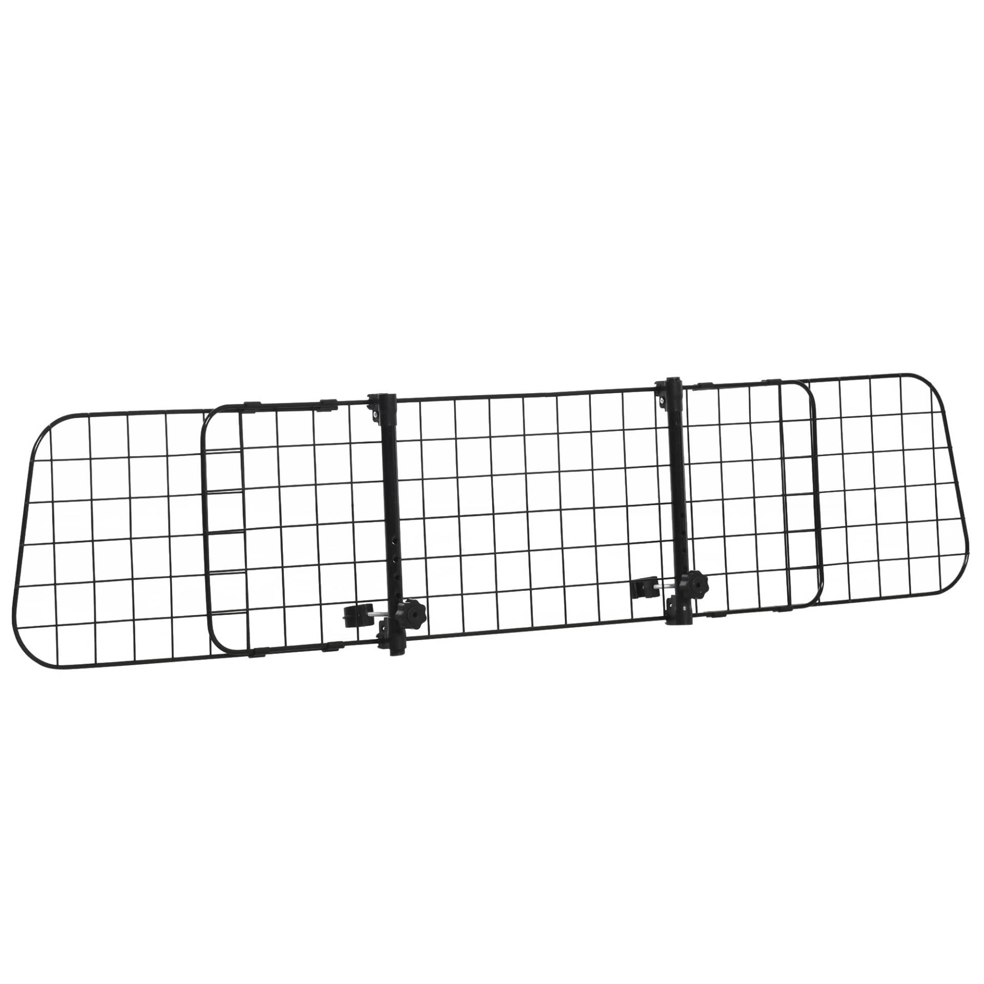 PawHut Hundeschutzgitter Auto Universal verstellbar Kofferraumgitter Trenngitter Metall schwarz (91-152) x 30 cm von PawHut