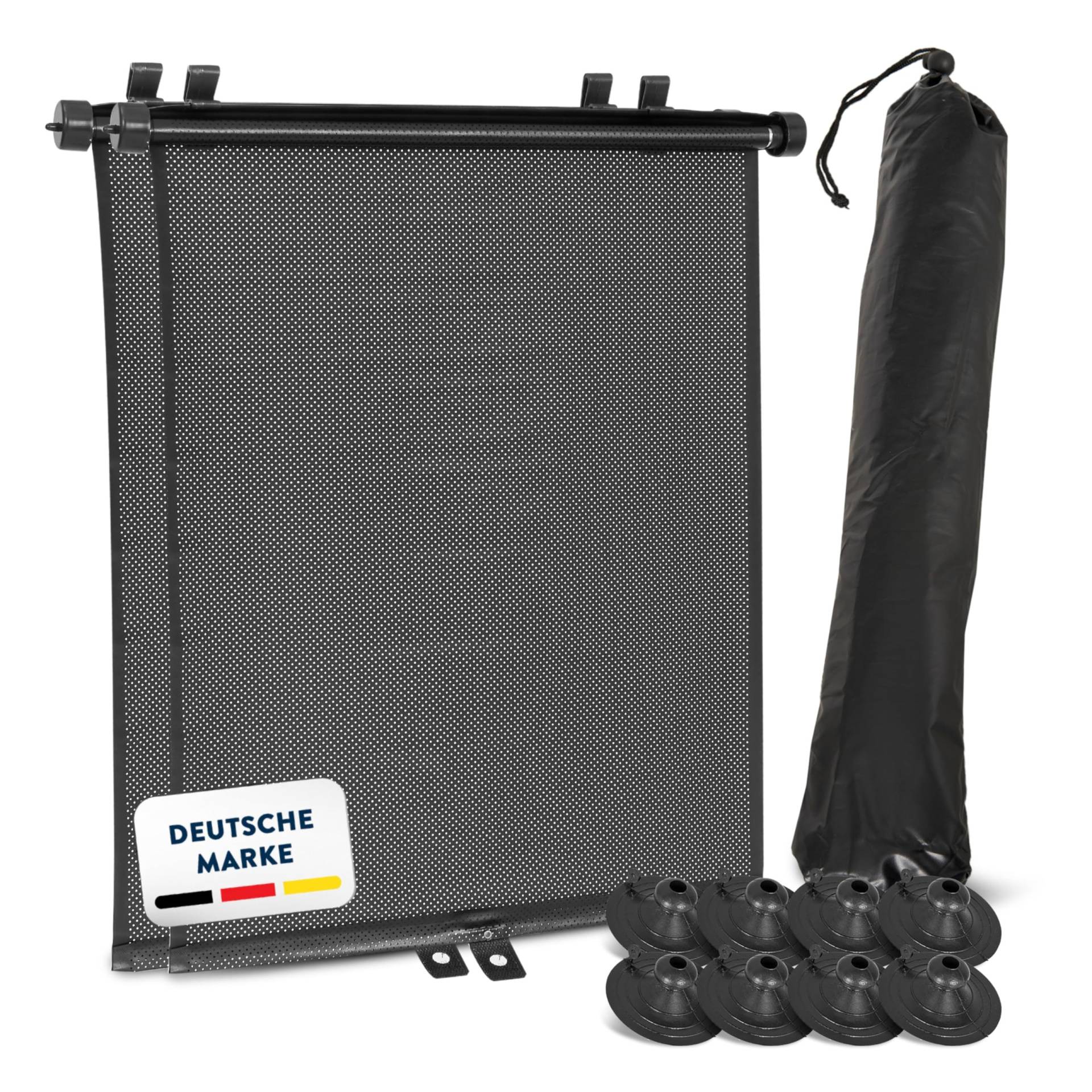 PAWNY Sonnenrollo Auto, Rollfunktion mit Flexibler Größeneinstellung und UV-Schutz (2er-Set), Sonnenschutz Auto Baby bis zu 40 x 60cm, Auto Zubehör für Babys & Kinder von Pawny