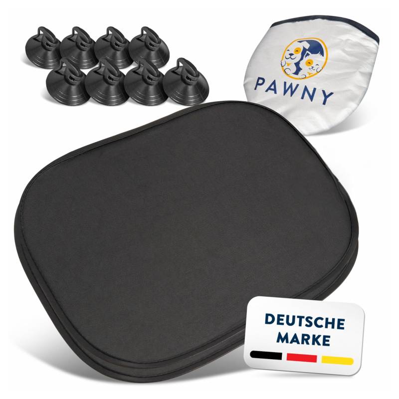 PAWNY©, Sonnenschutz Auto Baby mit UV-Schutz (2er-Set), inkl. 8 extrastarken Saugnäpfen, universelle Größe, Sonnenschutz Auto Baby für Babys und Kinder von Pawny