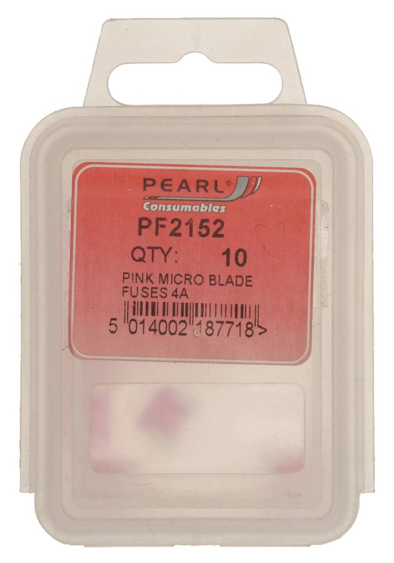 Pearl PF2159 Flachstecksicherung Micro, 4 A, Pink, 10 Stück von Pearl