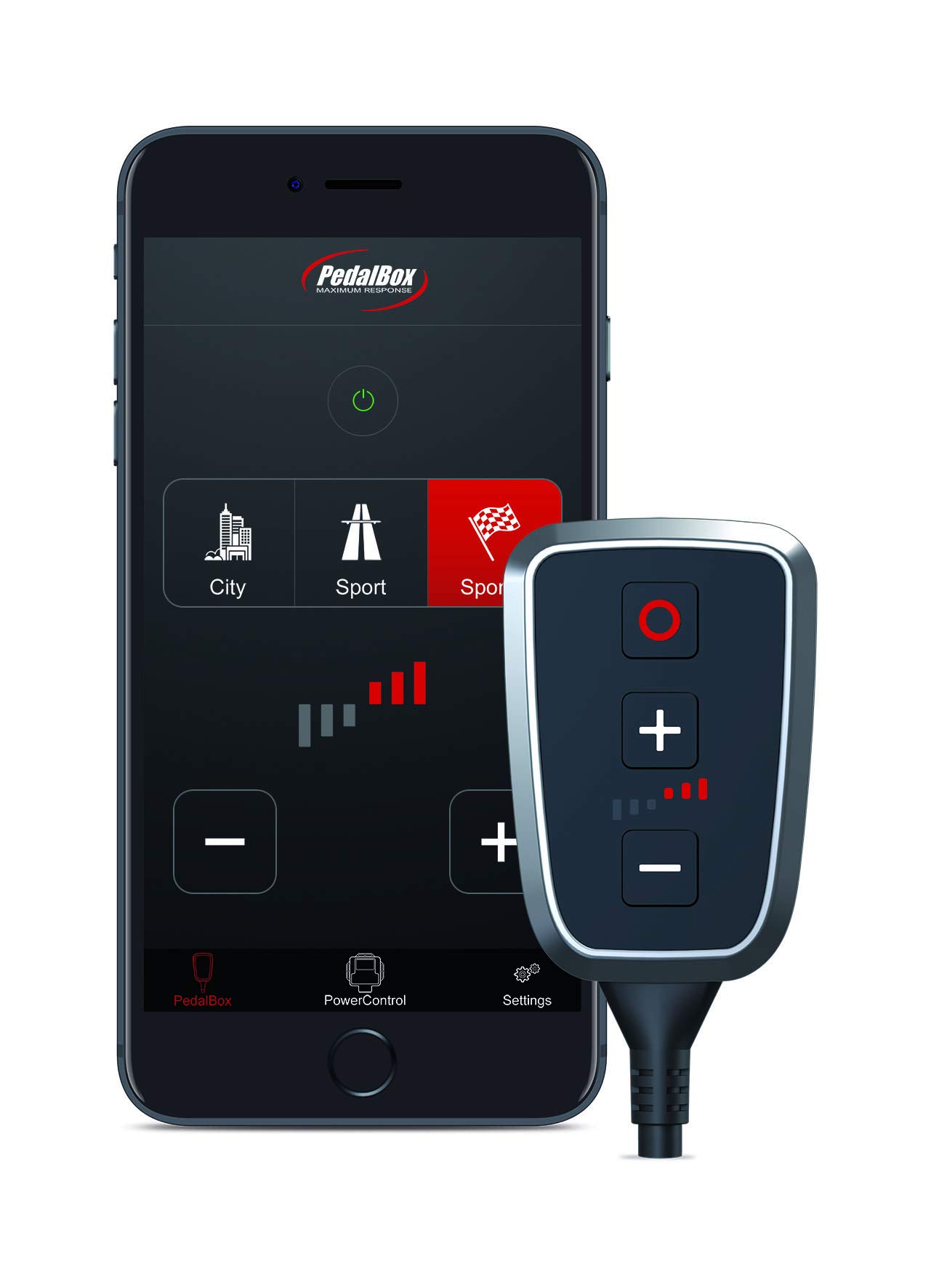 PedalBox+ Gaspedaltuning von DTE-Systems mit App von PedalBox MAXIMUM RESPONSE