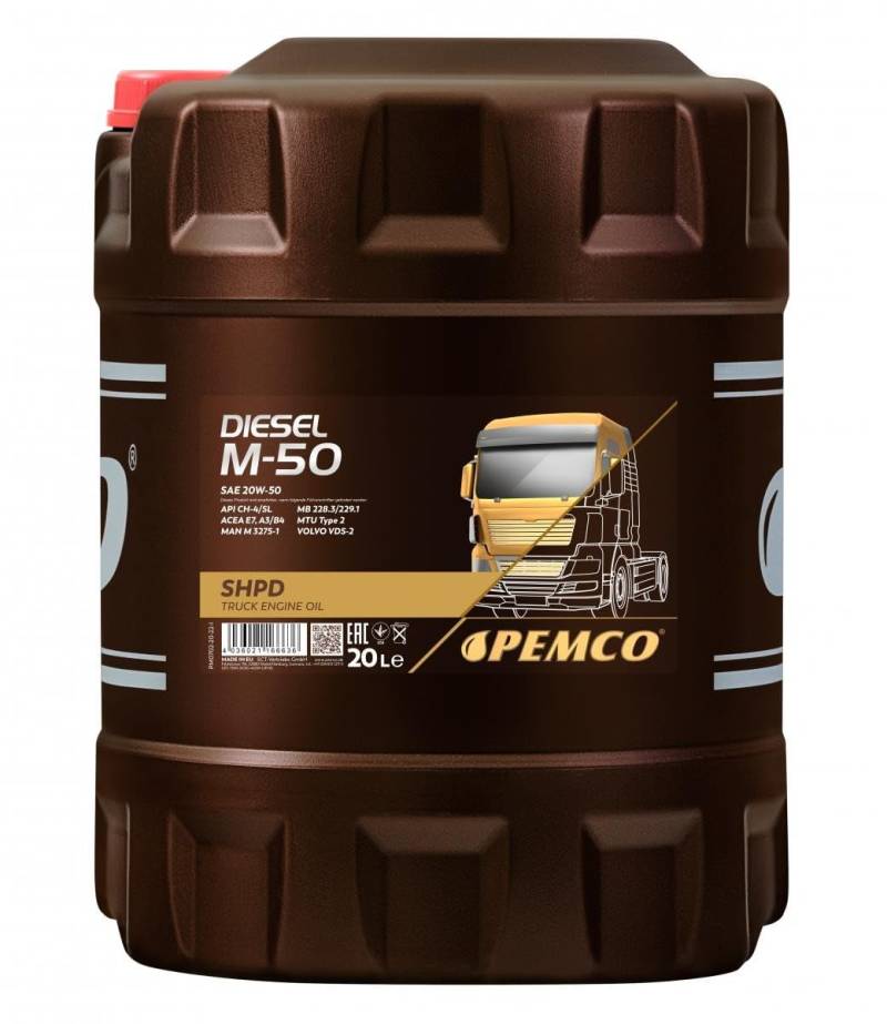 DIESEL M-50 SAE 20W-50 20 Liter von Pemco