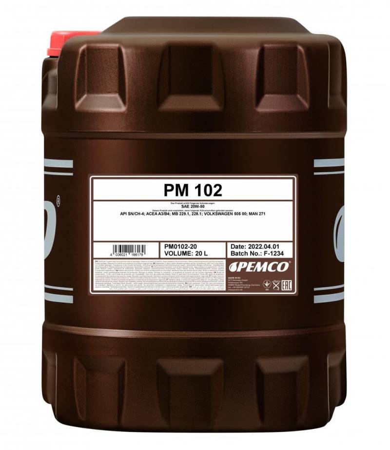 iDRIVE 102 / PM 102 20W-50 20 Liter von Pemco