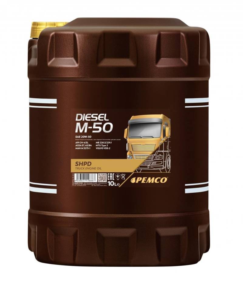 DIESEL M-50 SAE 20W-50 10 Liter von Pemco