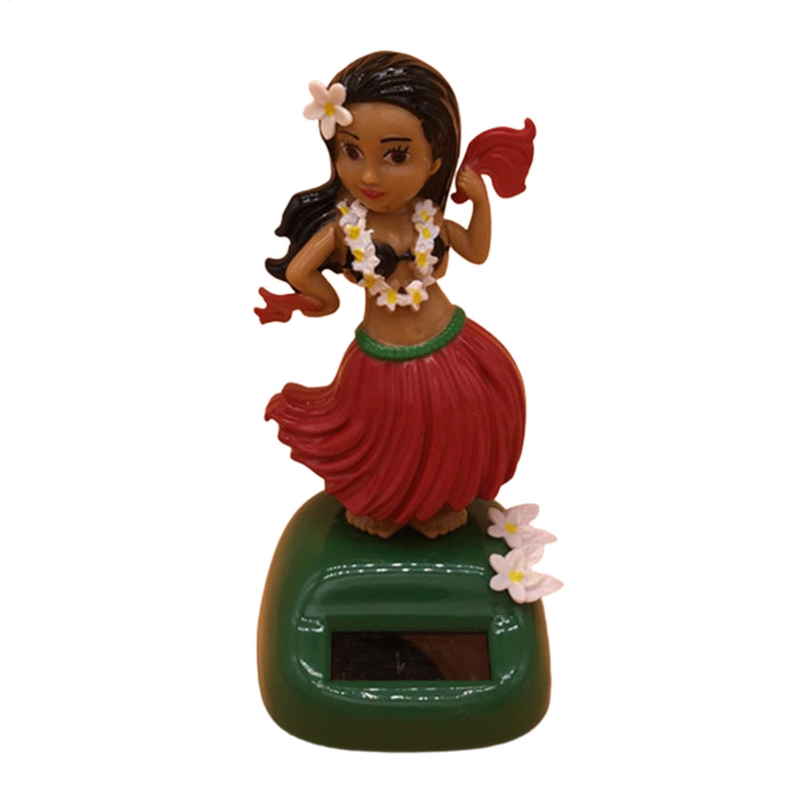 Penlimly Auto-Armaturenbrett-Ornament,Schaukelfiguren Hawaii Girl Autodekoration | Spielzeug-Armaturenbrett-Ornamente mit schüttelndem Kopf, solarbetriebene Sammlerfiguren, Auto-Innenzubehör von Penlimly