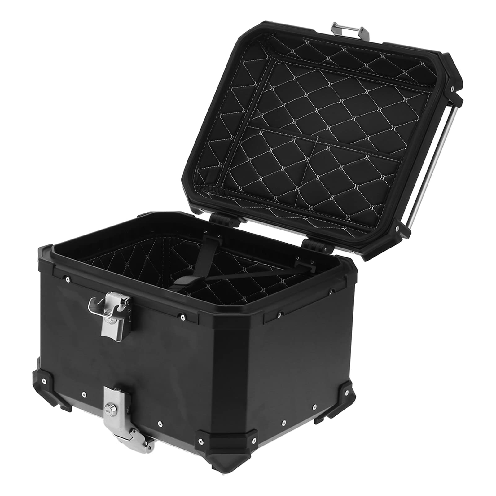 45L Motorrad-Topcase, Aluminium-Motorrad-Universal-Aufbewahrungsbox, Wasserdichter Motorrad-Kofferraum, Dual-Key-Aufbewahrungskoffer, Motorrad-Topcase für die Aufbewahrung von Helmen und Großem Gepäck von PerGar