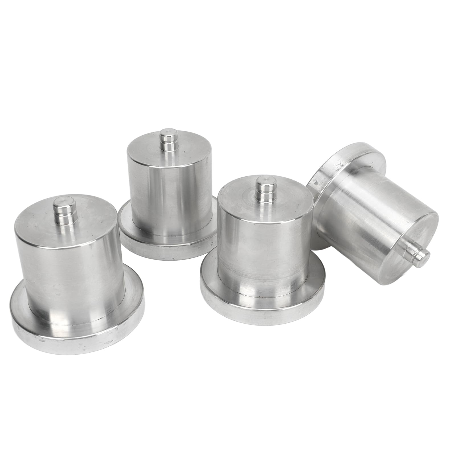 Wagenheber-Hebeheber-Pad, Hebepunkt-Adapter, 4 Stück mit Aufbewahrungstasche, Edelstahl-Bodenpuck, Hebepunkt-Adapter, Ersatz für Reparatur und Wartung, Silber von PerGar