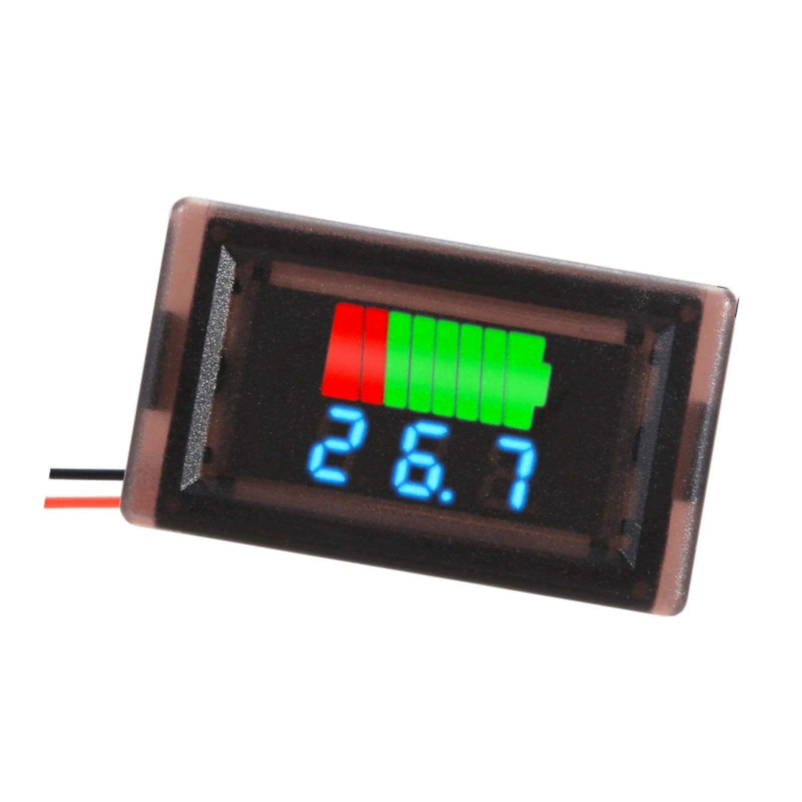 Perfeclan Batteriekapazitätsspannungen Indikator 12V 24 V 36V 60V 72V 84 V LED -Testerspannung Messgerät, digitaler Voltmeter -Messgerät wasserdicht, Blau Digital von Perfeclan