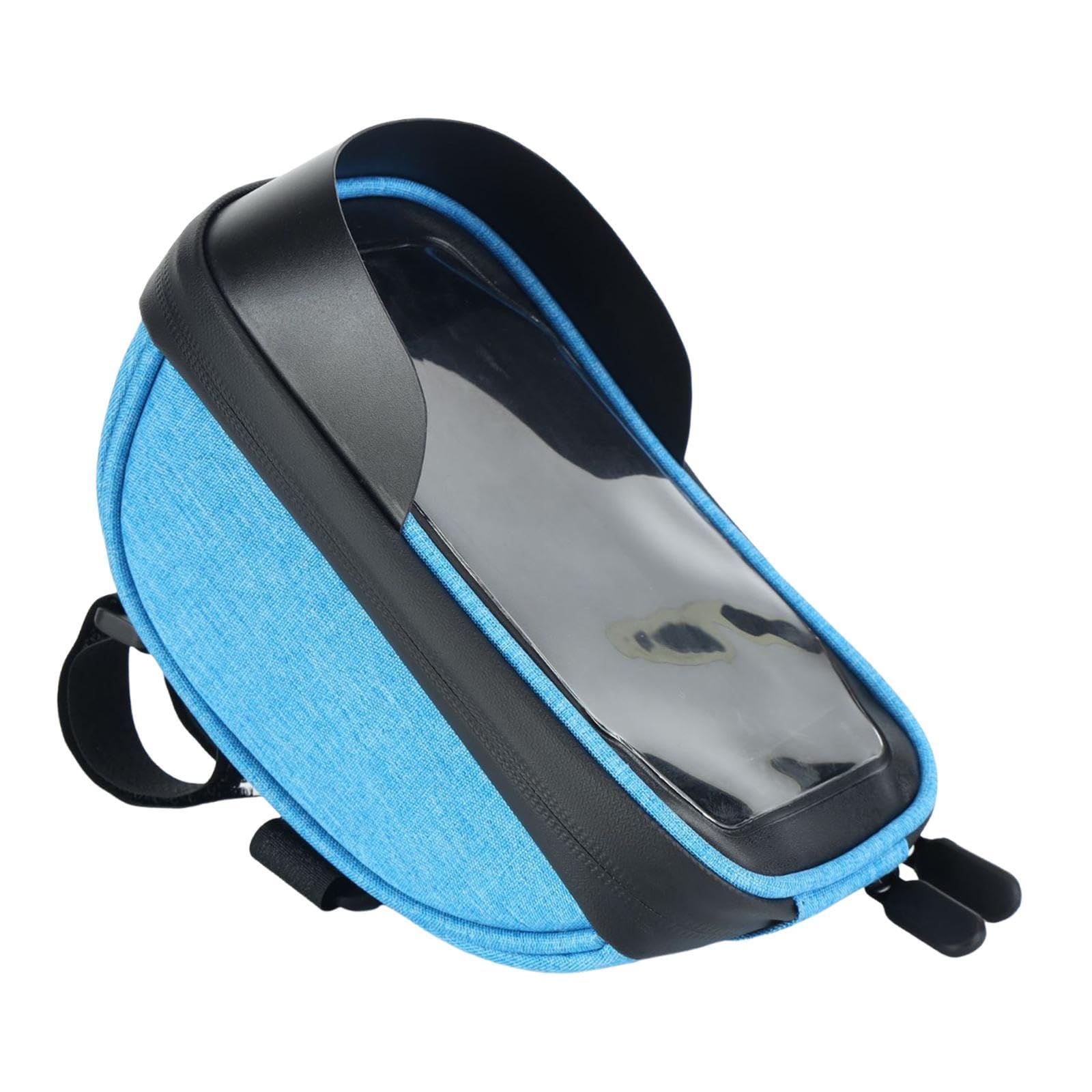 Perfeclan Bike Front Frame Phone Bag Aufbewahrungstasche, wasserdicht, tragbare Haltbarkeit, Zubehör Top Rohrbeutel, Fahrrad Telefonhalter, Blau von Perfeclan