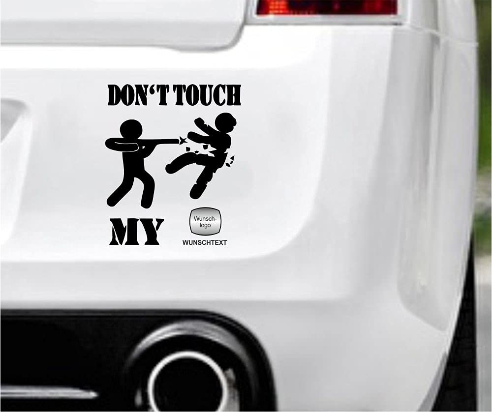 20cm! Hochwertiger Auto-Aufkleber Sticker Wohnmobil Wohnwagen Abenteuer Urlaub Wandern WOMO WOWA Camping Don`t Touch Wunschlogo Wunschtext Silberglanz J84 UV&Waschanlagenfest Decal von Perfect Sticker