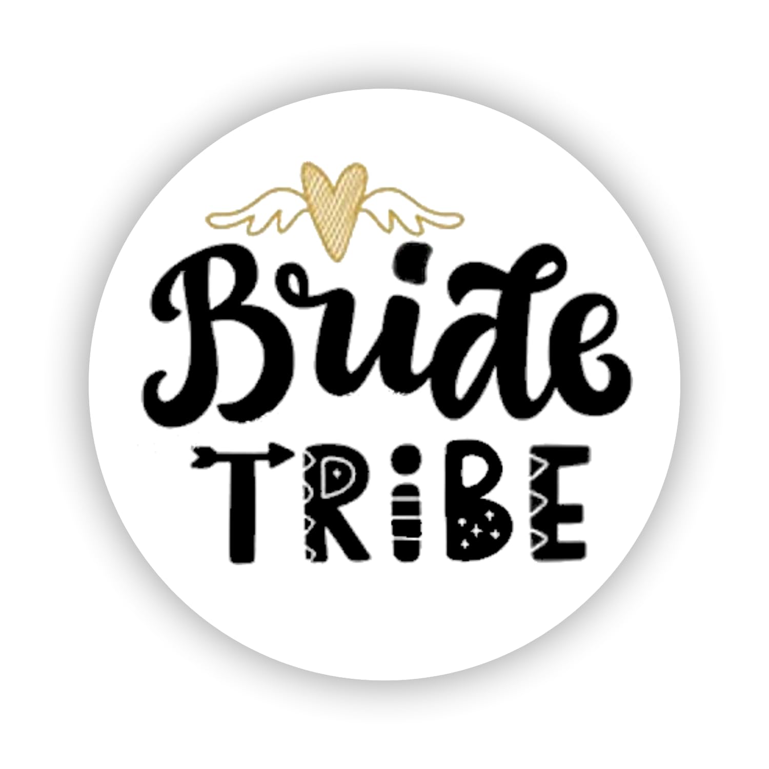 2cmØ 32-Stück! Aufkleber Sticker Briefumschlag-Siegel Post rund Bride Tribe Bridal Shower BrideSTAMM Bride R3590 von Perfect Sticker