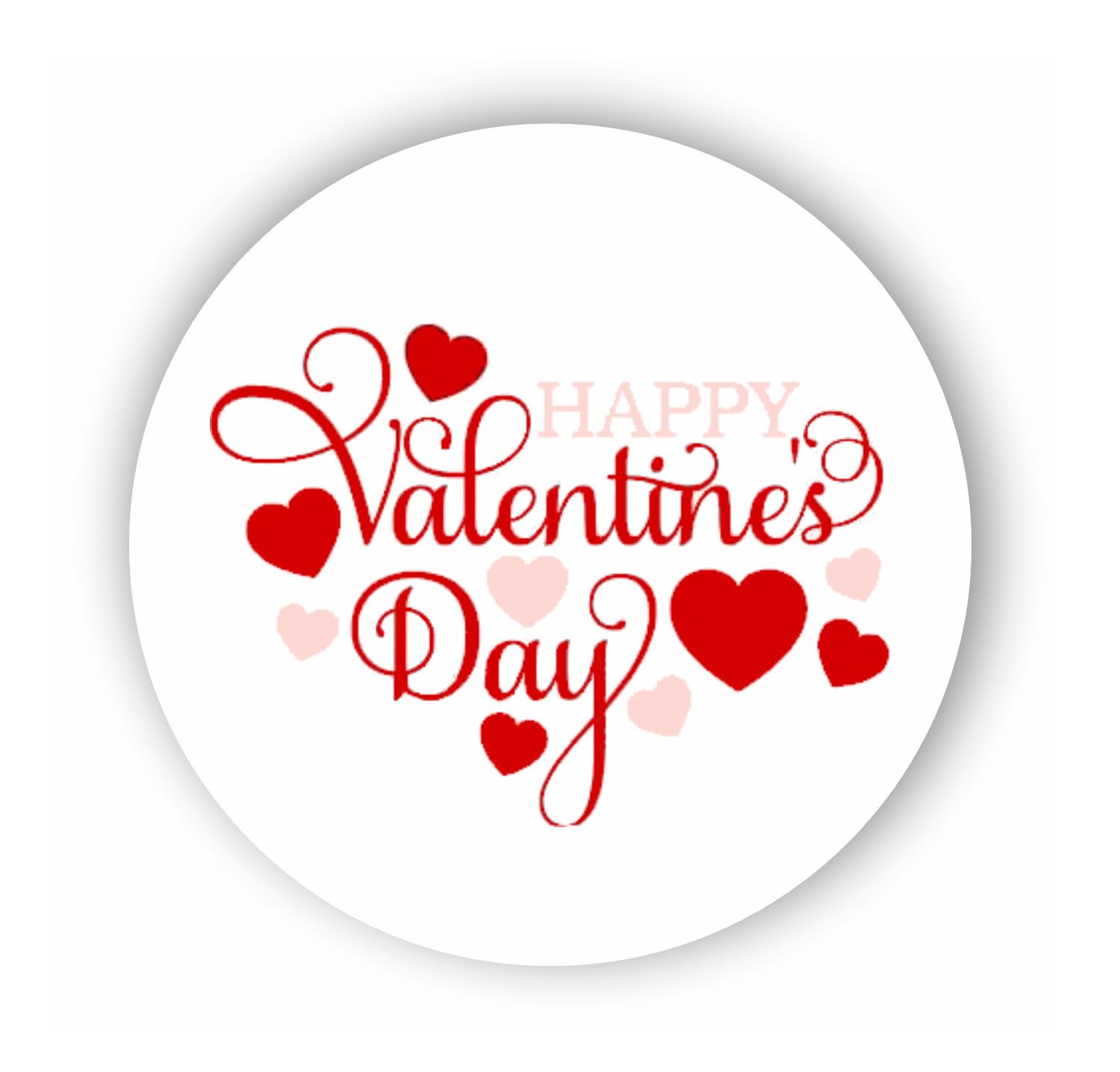 2cmØ 32-Stück! Aufkleber Sticker Briefumschlag-Siegel Post rund Happy Valentine's Day Happy Valentine's Day R1859 von Perfect Sticker