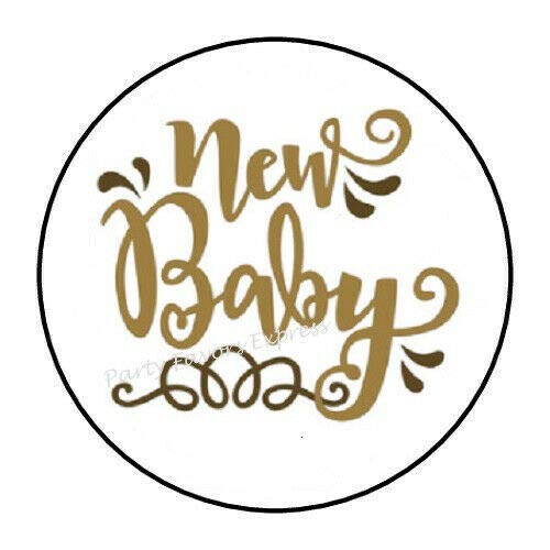 2cmØ 32-Stück! Aufkleber Sticker Briefumschlag-Siegel Post rund New Baby ANNOUCEMENT New Baby ANNOUCEMENT R1141 von Perfect Sticker