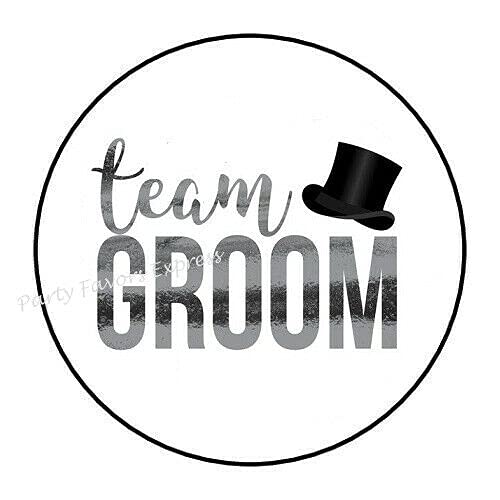 2cmØ 32-Stück! Aufkleber Sticker Briefumschlag-Siegel Post rund Team Groom Wedding Team Bräutigam Hochzeit R609 von Perfect Sticker