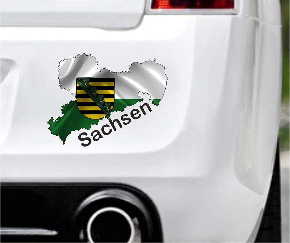 95cm! Hochwertiger Auto-Aufkleber Sticker Wohnmobil Wohnwagen Abenteuer Urlaub Wandern WOMO WOWA Camping I087 Bundesland Sachsen UV&Waschanlagenfest Decal von Perfect Sticker