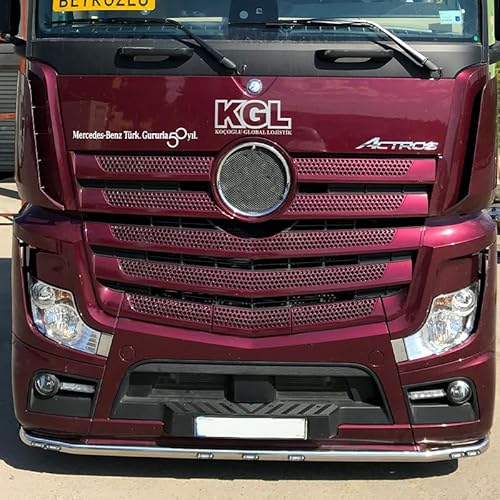 Edelstahl LKW Lowbar Passend für Actros MP4-5 ohne LED´s BREITE KABINE (ohne LED) von Peritus Inox