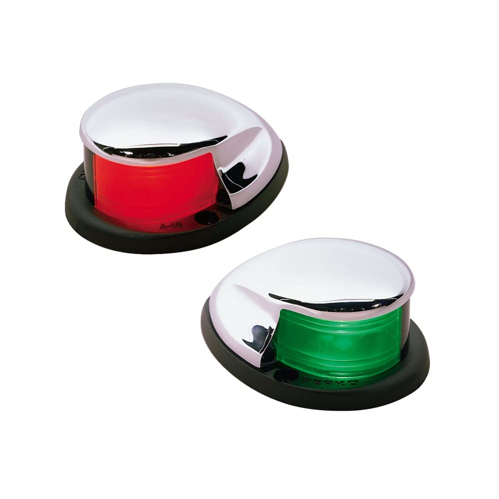 Perko 0228DP0CHR Chrome Horizontal Mount Marine Side Light - Pack of 2 von Perko